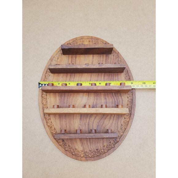 Miniature Display Cabinet “Thimble” | Wooden Wall Decoration Oval Wall hanging - Picture 8 of 10